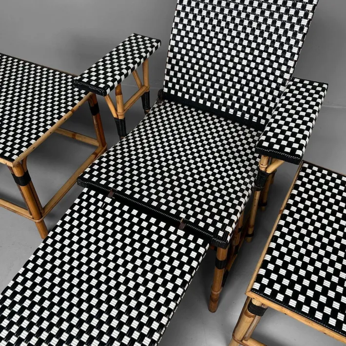 Pamono Vintage Chaise Longue Set from Maison Louis Drucker, 1970s, Set of 3 Discount