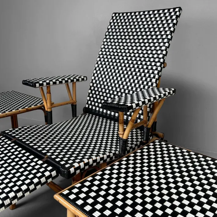 Pamono Vintage Chaise Longue Set from Maison Louis Drucker, 1970s, Set of 3 Discount