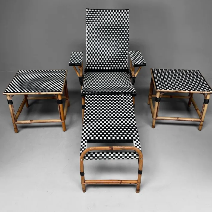 Pamono Vintage Chaise Longue Set from Maison Louis Drucker, 1970s, Set of 3 Discount