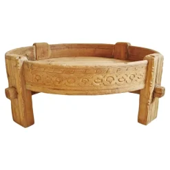 Pamono Vintage Chakki Wooden Grinder Table Online