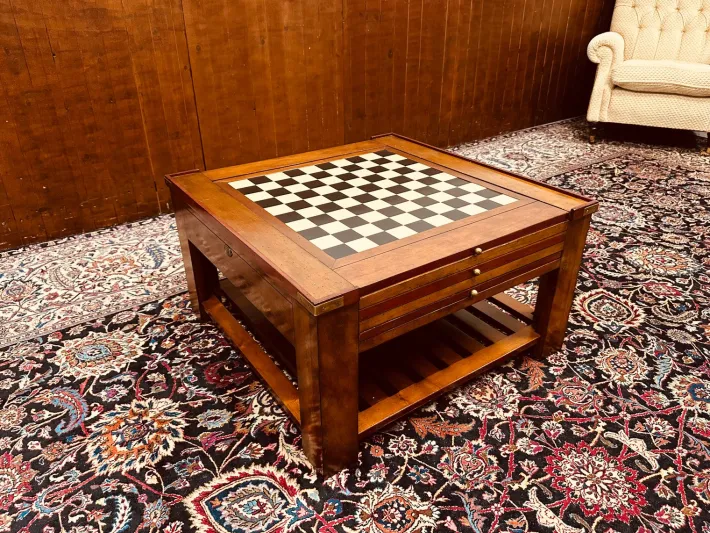 Pamono Vintage Cherrywood Game Table Hot