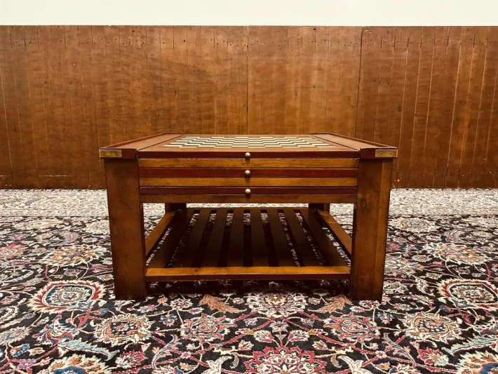 Pamono Vintage Cherrywood Game Table Hot