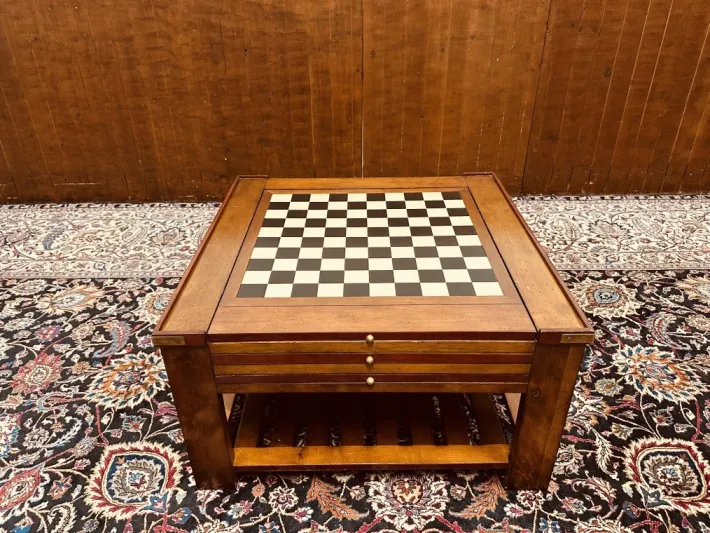 Pamono Vintage Cherrywood Game Table Hot