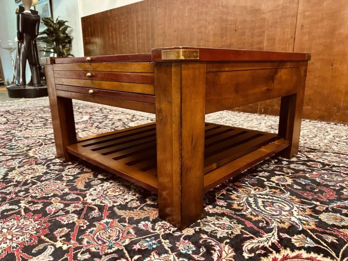 Pamono Vintage Cherrywood Game Table Hot