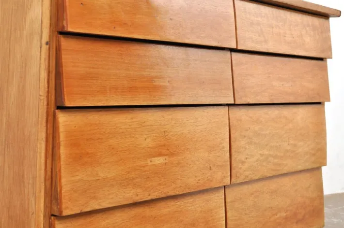 Pamono Vintage Chest of Drawers in Beech, 1950s New