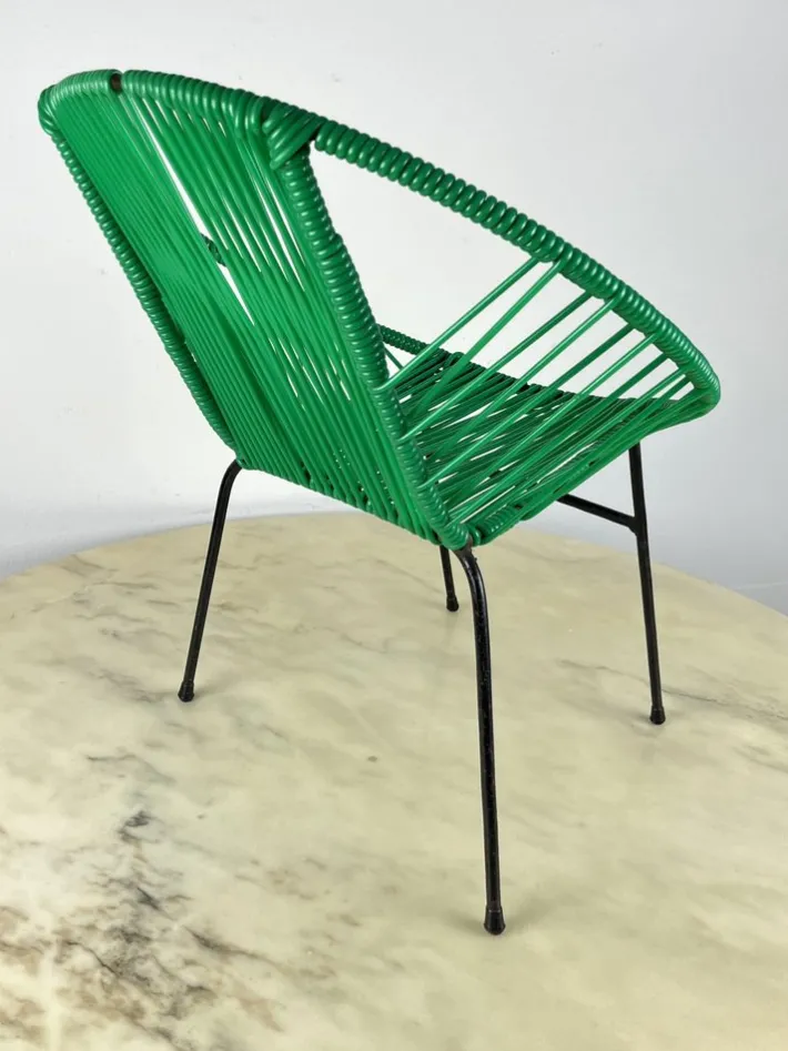 Pamono Vintage Children's Chair in Iron and Plastic, Italy, 1950s Clearance