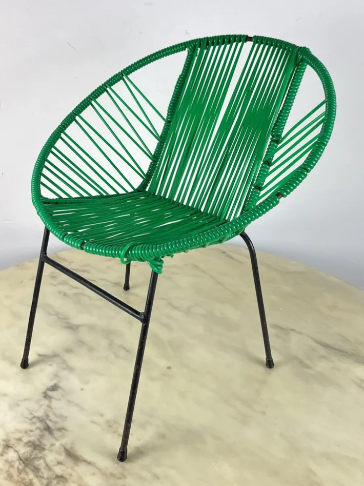 Pamono Vintage Children's Chair in Iron and Plastic, Italy, 1950s Clearance