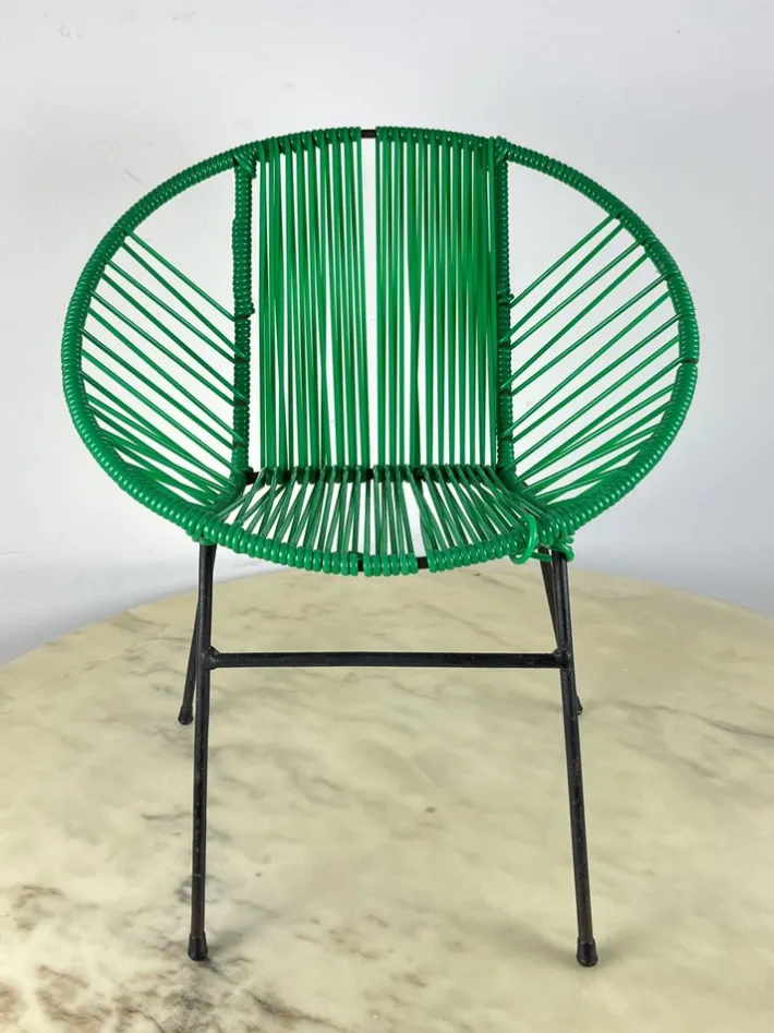 Pamono Vintage Children's Chair in Iron and Plastic, Italy, 1950s Clearance