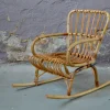 Pamono Vintage Children's Rocking Chair in Rattan New