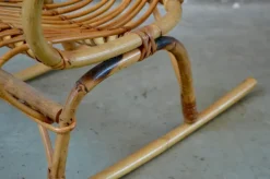 Pamono Vintage Children's Rocking Chair in Rattan New