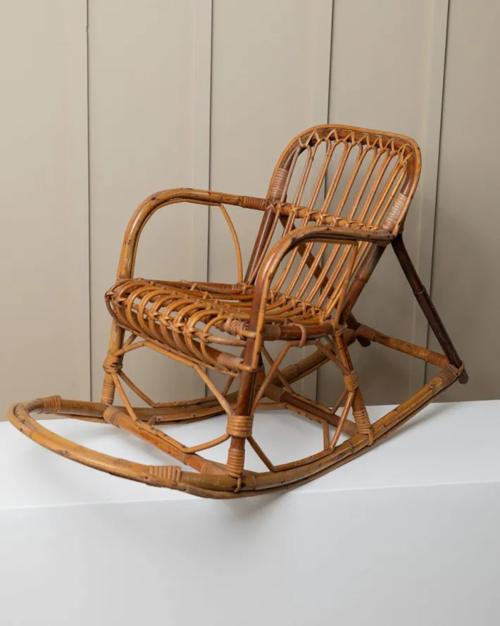 Pamono Vintage Children's Rocking Chair in Bamboo, 1970s Best
