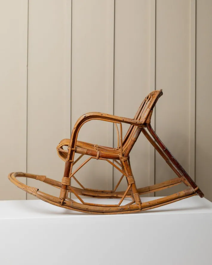 Pamono Vintage Children's Rocking Chair in Bamboo, 1970s Best