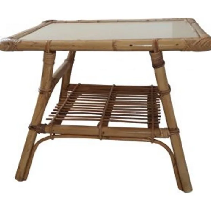 Pamono Vintage Children's Table in Rattan and Bamboo Best