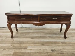 Pamono Vintage Chippendale Style Dressing Table in Walnut with Brass Handles, 1930s Sale