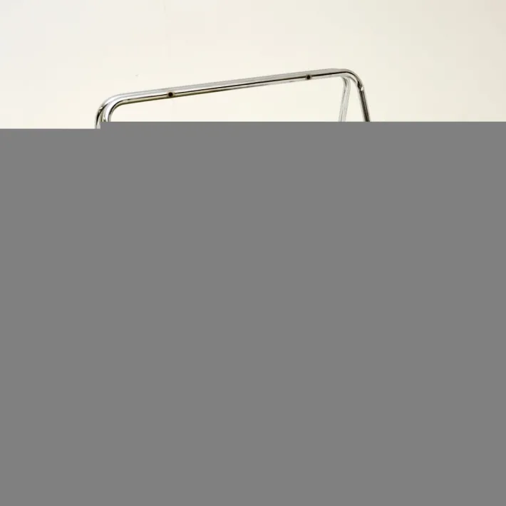 Pamono Vintage Chrome and Glass Drinks Trolley, 1970s