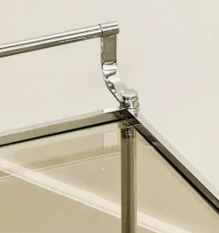 Pamono Vintage Chrome Drinks Trolley with Smoked Glass, 1980s