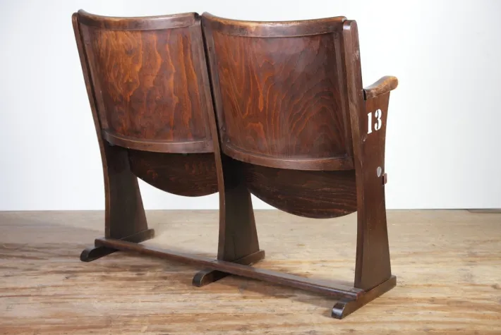 Pamono Vintage Cinema Bench from Ton, 1960s Hot