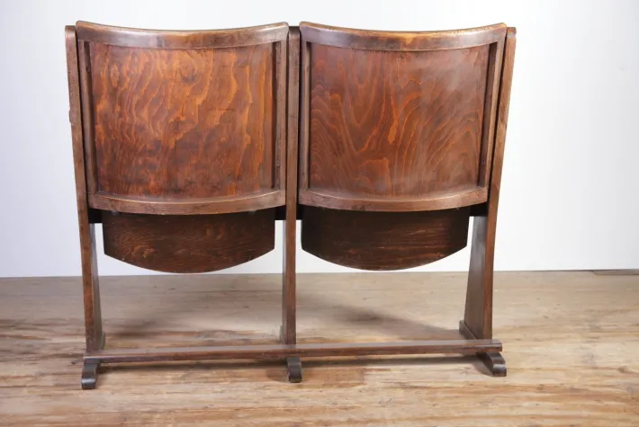 Pamono Vintage Cinema Bench from Ton, 1960s Hot