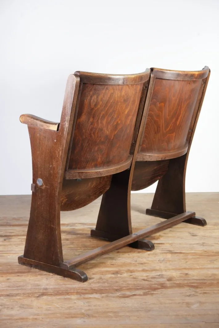 Pamono Vintage Cinema Bench from Ton, 1960s Hot