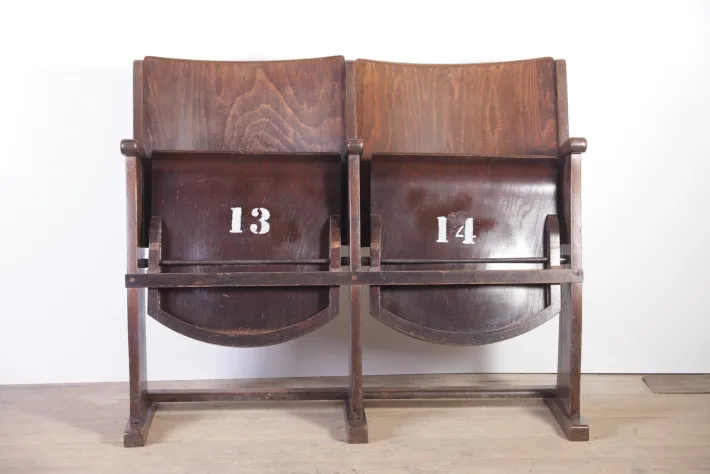 Pamono Vintage Cinema Bench from Ton, 1960s