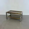Pamono Vintage Coffee Table in Brass and Smoked Glass, 1970s Discount