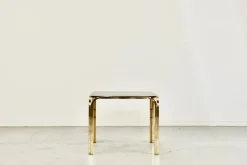Pamono Vintage Coffee Table in Brass and Smoked Glass, 1960s Best