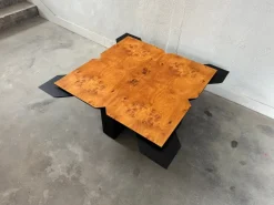 Pamono Vintage Coffee Table in Burl Wood, 1980s