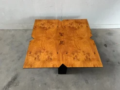 Pamono Vintage Coffee Table in Burl Wood, 1980s