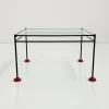 Pamono Vintage Coffee Table in Glass and Metal from Gamma, 1980s Hot