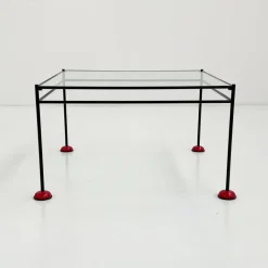 Pamono Vintage Coffee Table in Glass and Metal from Gamma, 1980s Hot