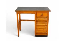 Pamono Vintage Compact Desk with Tambour Door and Internal Drawers