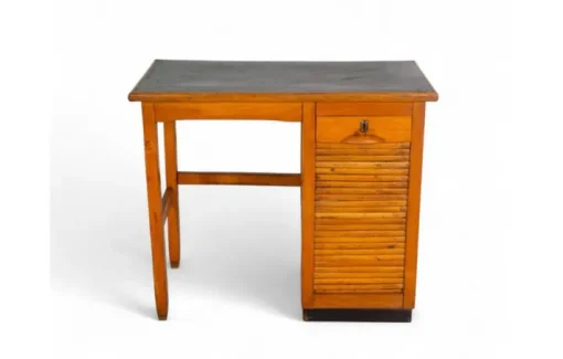 Pamono Vintage Compact Desk with Tambour Door and Internal Drawers