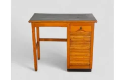 Pamono Vintage Compact Desk with Tambour Door and Internal Drawers