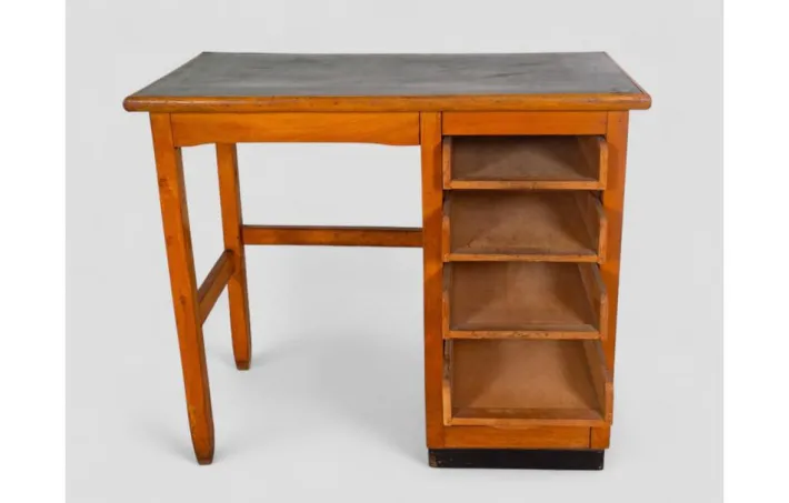 Pamono Vintage Compact Desk with Tambour Door and Internal Drawers