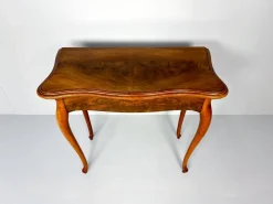 Pamono Vintage Console or Game Table in Mahogany Veneer and Green Felt, 1920s Clearance