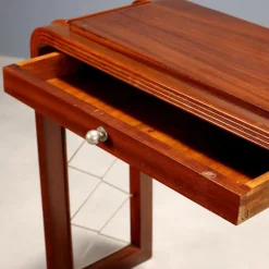 Pamono Vintage Console Table in Mahogany Veneer, Italy, 1940s