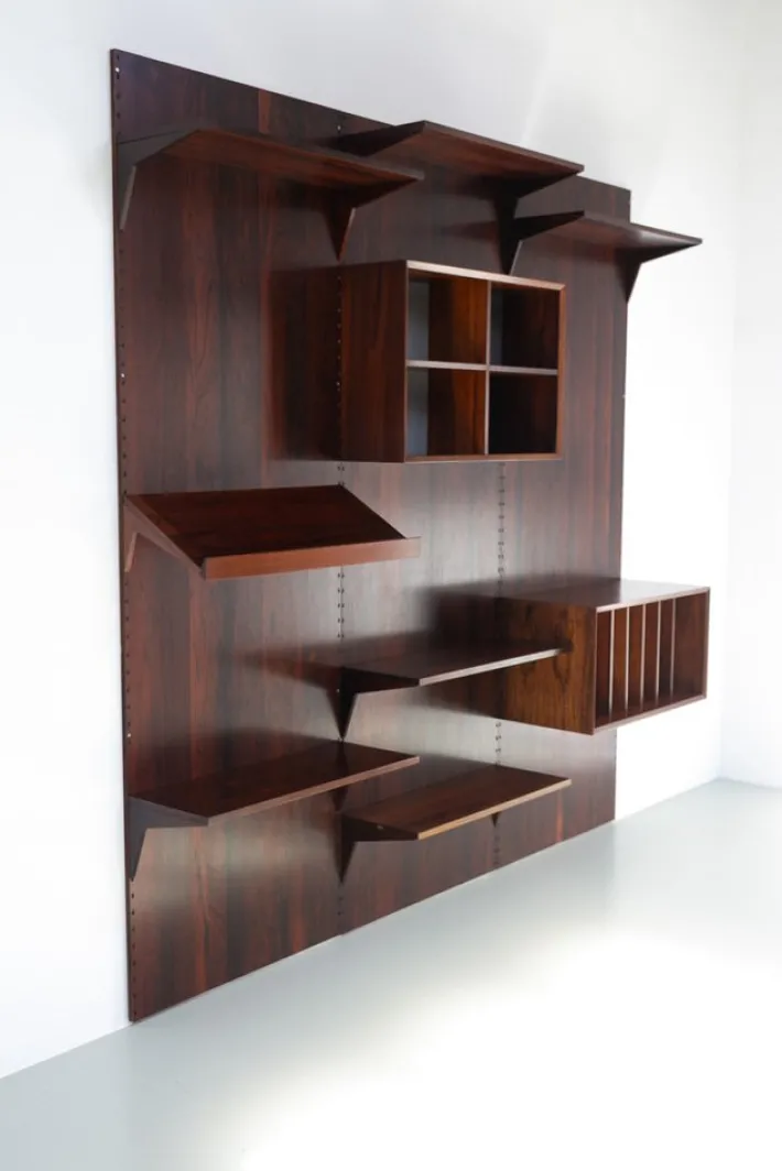 Pamono Vintage Danish 3-Bay Rosewood Modular Wall Unit by Poul Cadovius for Cado, 1960s New