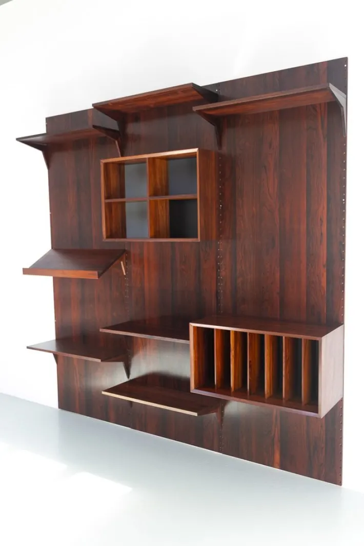 Pamono Vintage Danish 3-Bay Rosewood Modular Wall Unit by Poul Cadovius for Cado, 1960s New