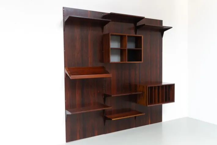 Pamono Vintage Danish 3-Bay Rosewood Modular Wall Unit by Poul Cadovius for Cado, 1960s New