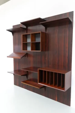 Pamono Vintage Danish 3-Bay Rosewood Modular Wall Unit by Poul Cadovius for Cado, 1960s New