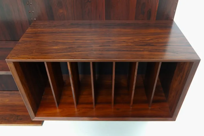 Pamono Vintage Danish 3-Bay Rosewood Modular Wall Unit by Poul Cadovius for Cado, 1960s New