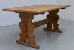 Pamono Vintage Danish Brutalist Oak Dining Table, 1960s Discount