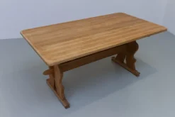 Pamono Vintage Danish Brutalist Oak Dining Table, 1960s Discount