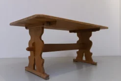 Pamono Vintage Danish Brutalist Oak Dining Table, 1960s Discount