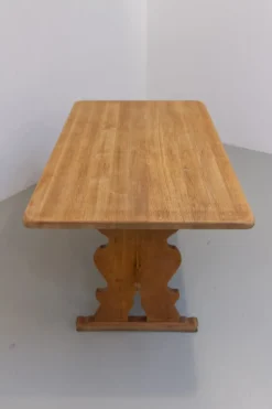 Pamono Vintage Danish Brutalist Oak Dining Table, 1960s Discount