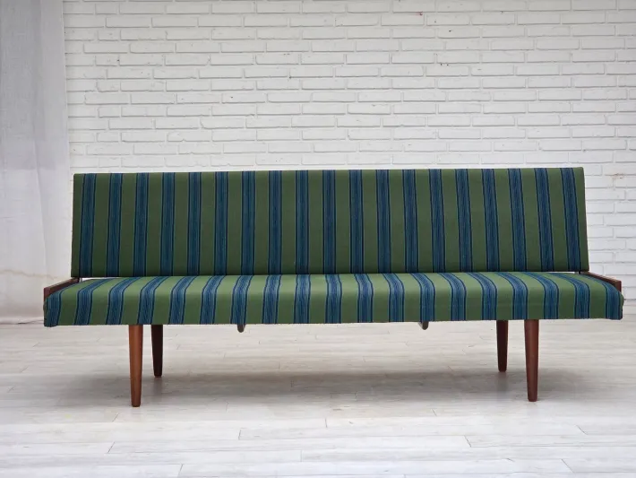 Pamono Vintage Danish Daybed in Furniture Wool and Teak, 1970s Discount