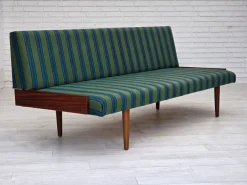 Pamono Vintage Danish Daybed in Furniture Wool and Teak, 1970s Discount