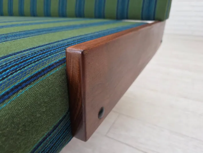 Pamono Vintage Danish Daybed in Furniture Wool and Teak, 1970s Discount