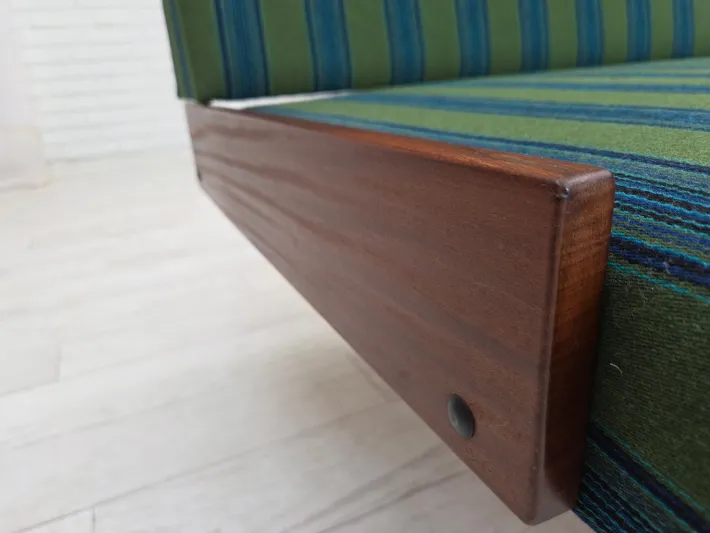 Pamono Vintage Danish Daybed in Furniture Wool and Teak, 1970s Discount