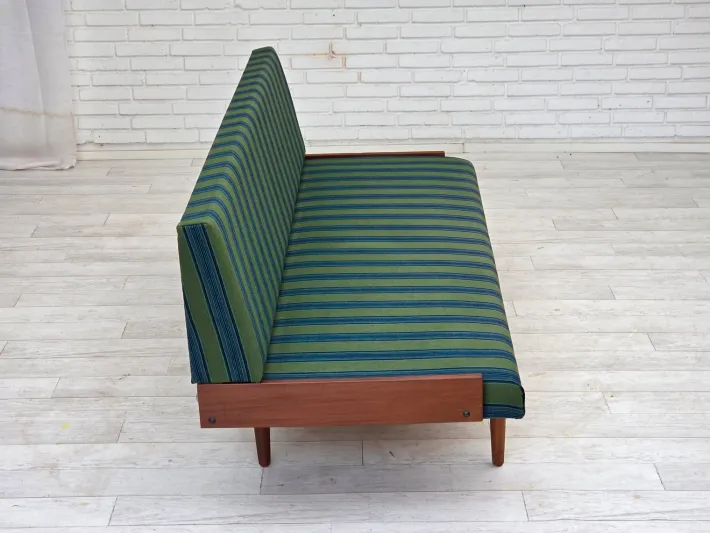 Pamono Vintage Danish Daybed in Furniture Wool and Teak, 1970s Discount